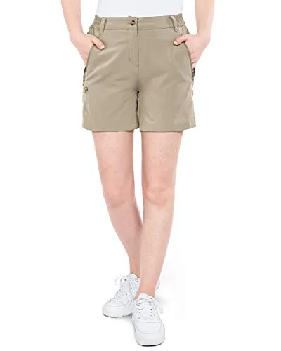 33,000ft Women's Hiking Shorts Quick Dry Cargo Shorts for Hiking, Camping, Travel Taupe