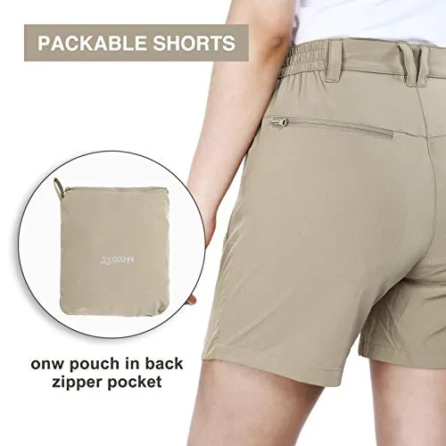 33,000ft Women's Hiking Shorts Quick Dry Cargo Shorts for Hiking, Camping, Travel Taupe