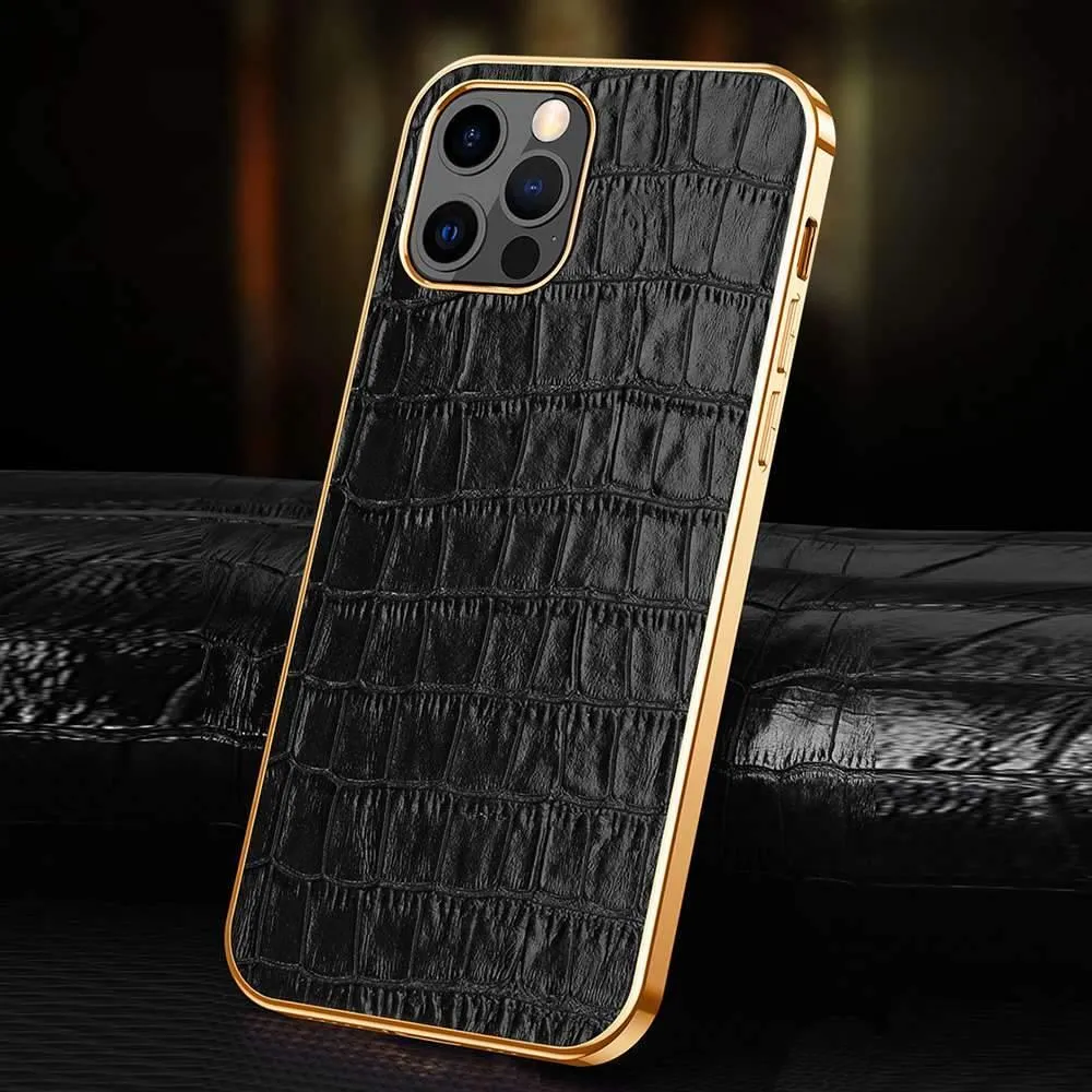 Abduco Genuine Leather iPhone Case Crocodile