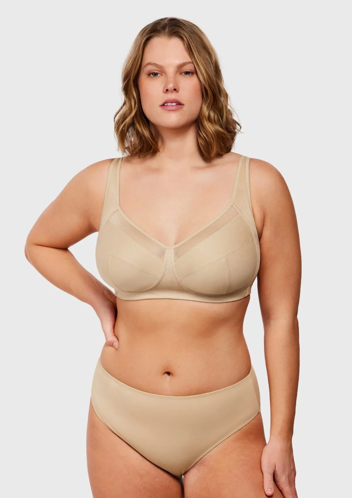 AiryComfort Full Coverage Unlined WireFree Minimizer Bra