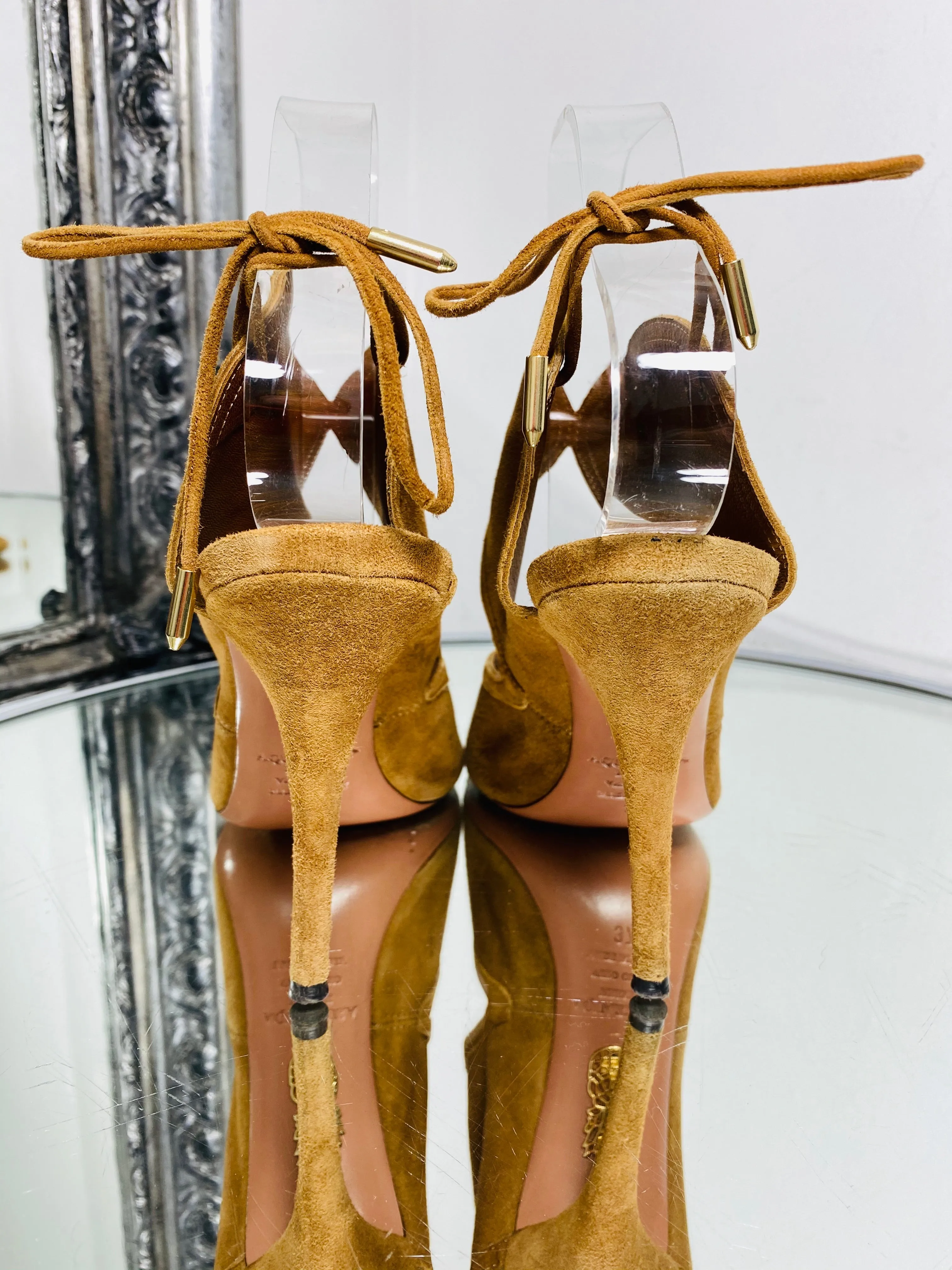 Aquazzura Sexy Thing Suede Sandals. Size 37