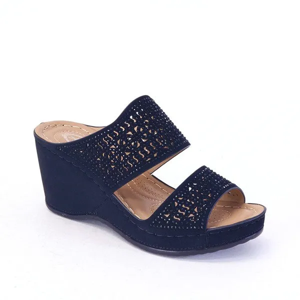 Atalina Platform Wedge-Black