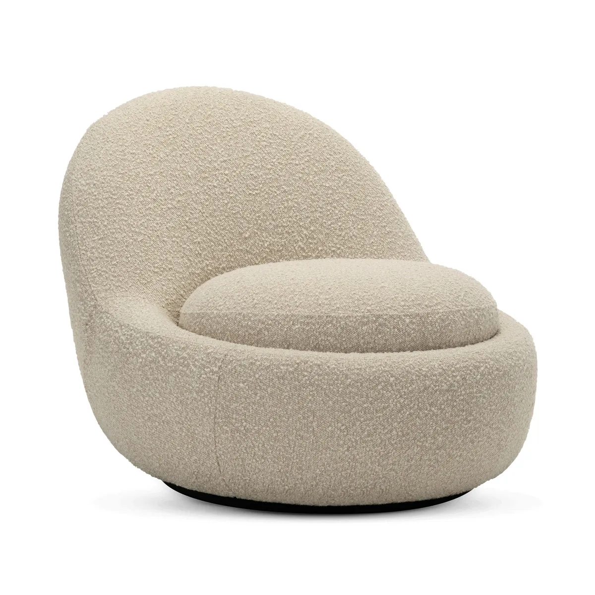 Babette Boucle Swivel Armchair