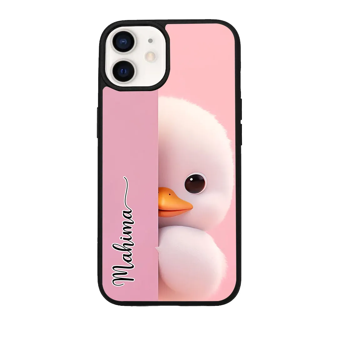 Baby Duck Glossy Metal Case Cover For iPhone