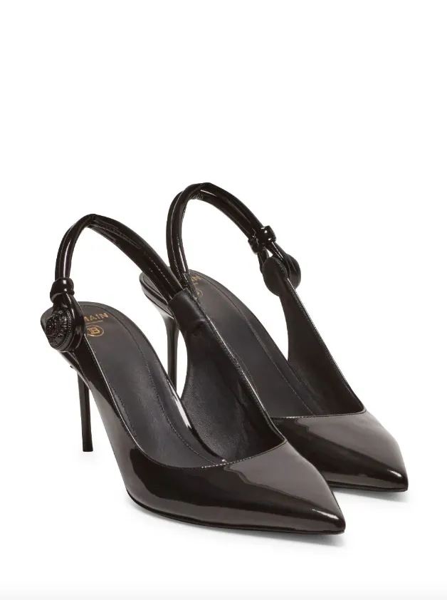 Balmain Alma 75mm patent-leather pumps