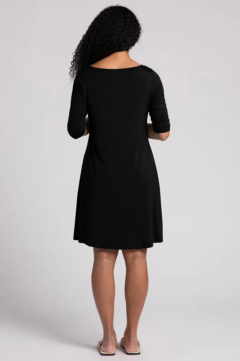 Bamboo Nu Trapeze Dress | Black