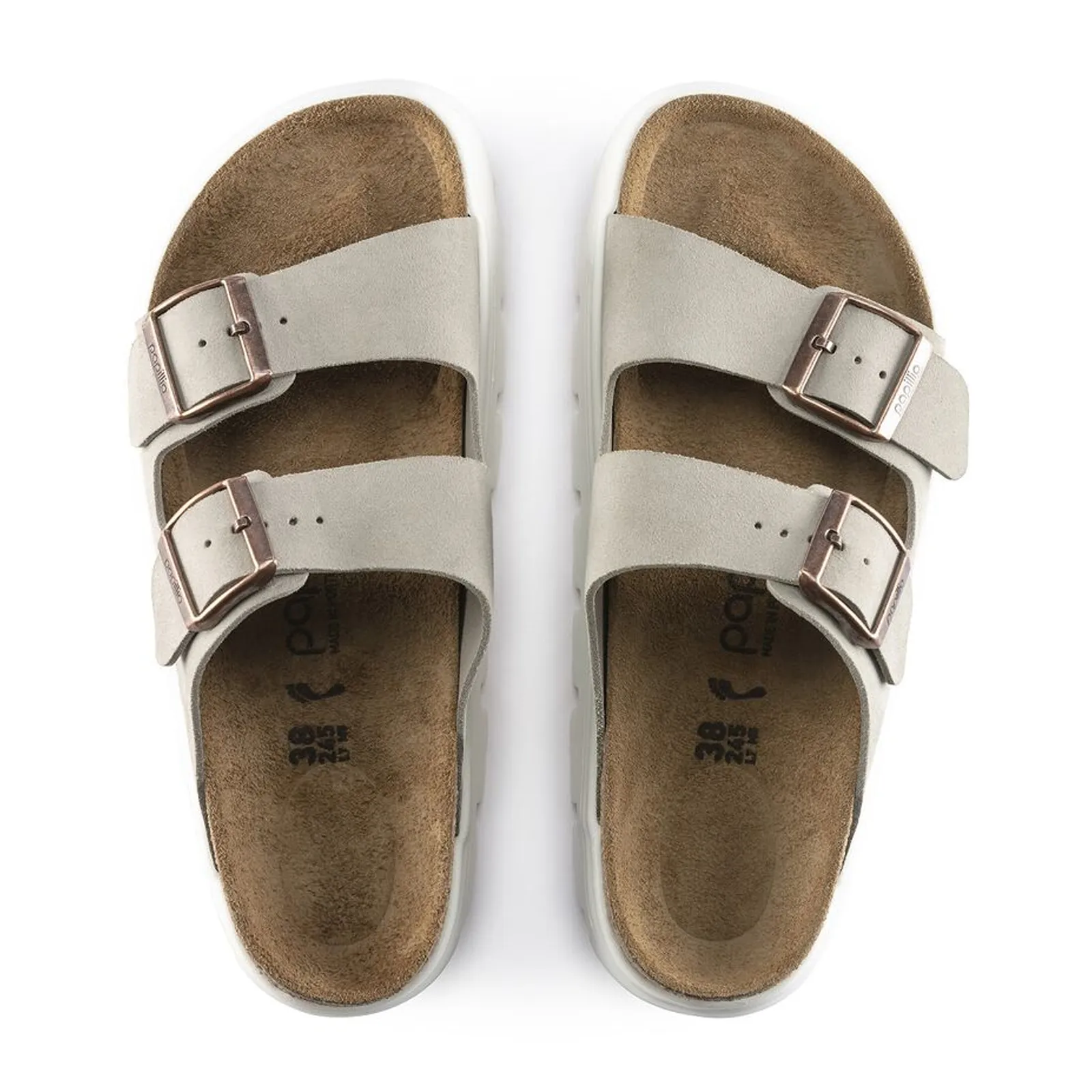 Birkenstock Arizona Chunky Slide Sandal (Women) - Taupe Suede