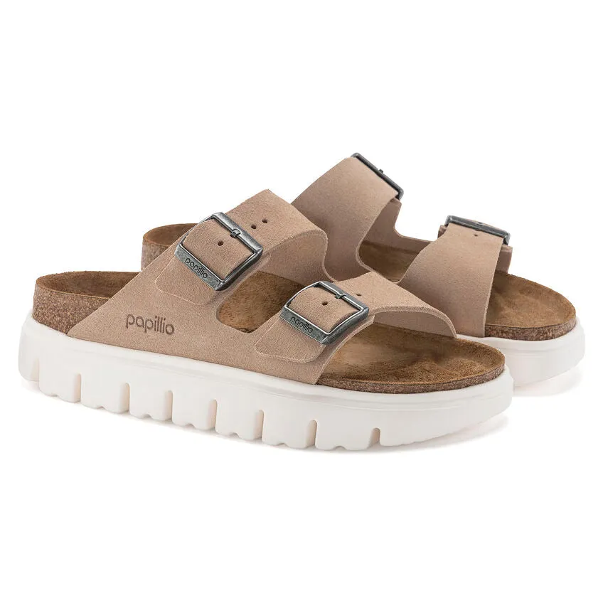 Birkenstock Women's Arizona Chunky Suede Leather (Warm Sand - Narrow Fit)