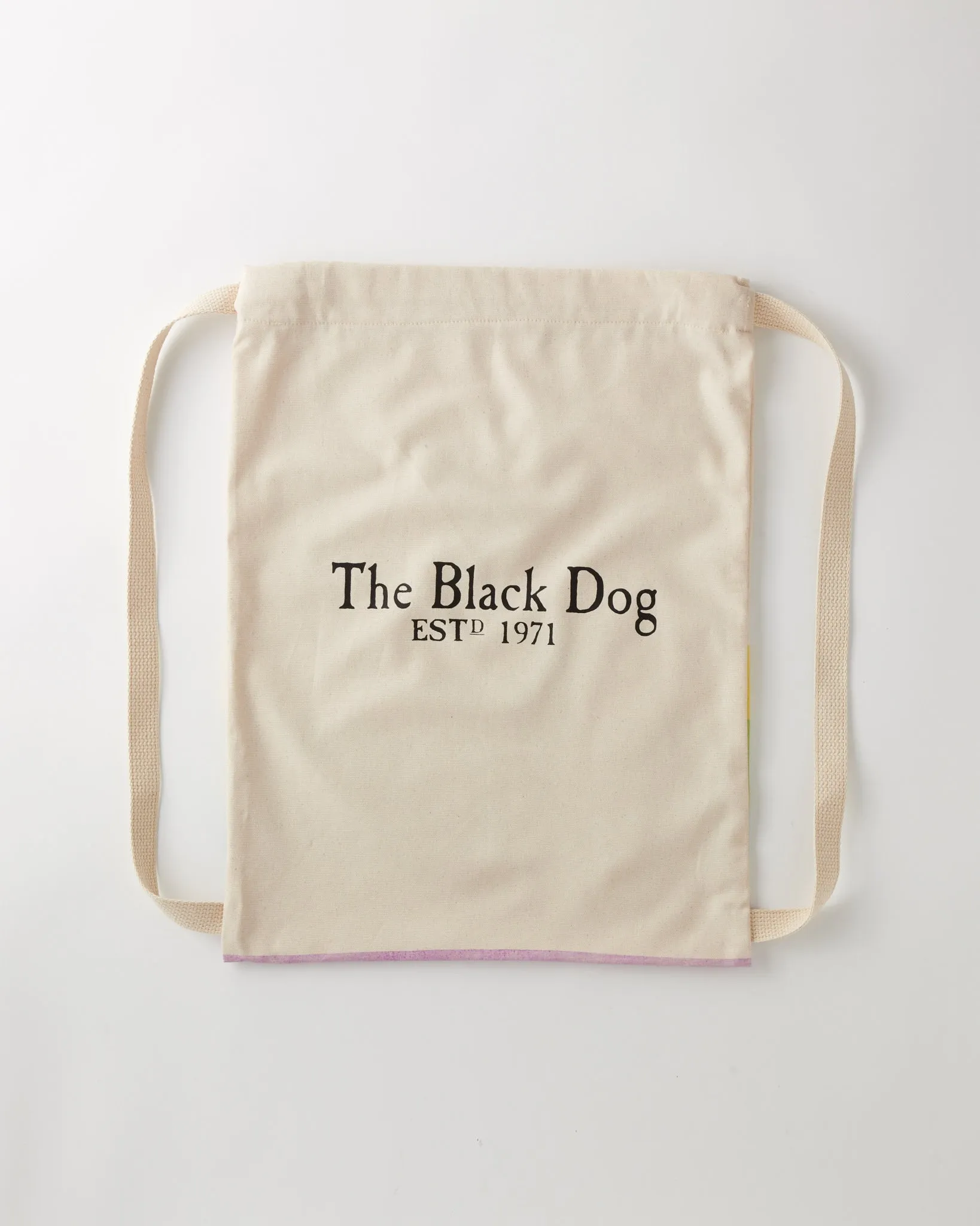 Black Dog Large Drawstring Bag