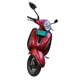 Black Safety Guard Fix Footrest for Bajaj Chetak Electric Scooter