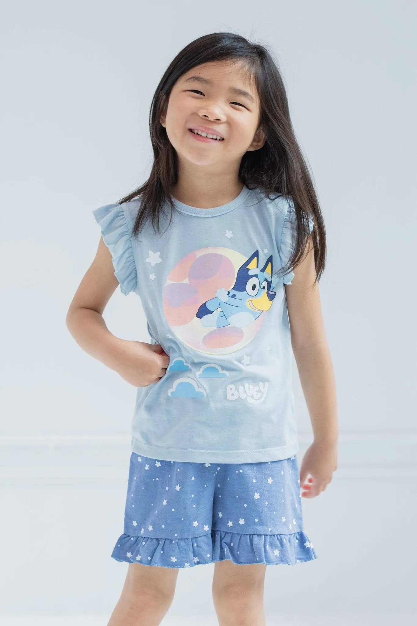 Bluey T-Shirt and French Terry Shorts Outfit Set