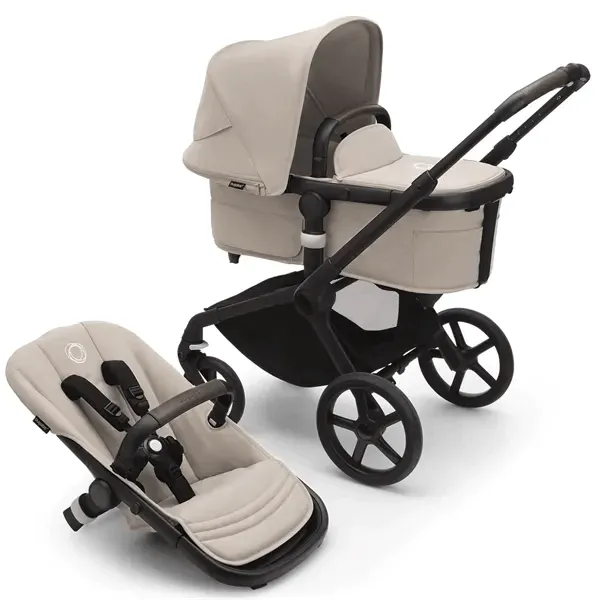 Bugaboo Fox 5, Cabriofix i-Size and Base Travel System - Black/Desert Taupe/Desert Taupe