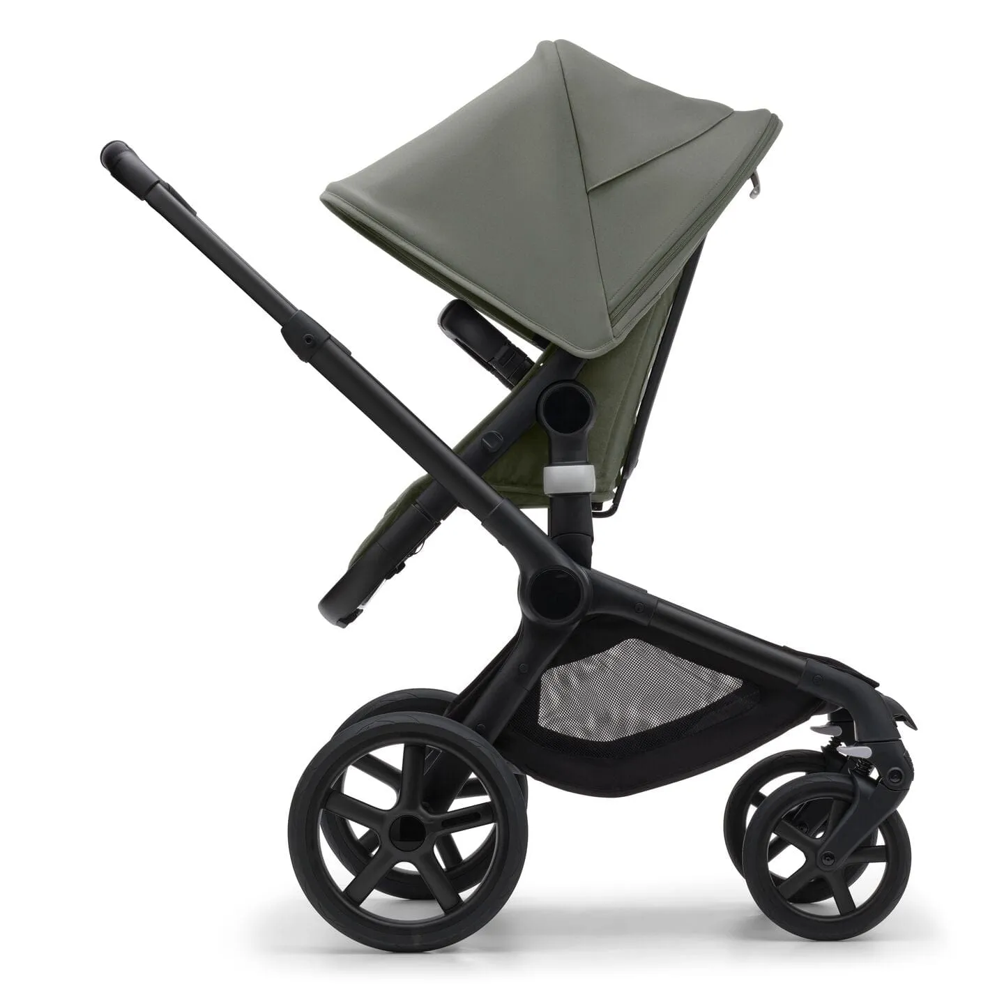 Bugaboo Fox 5, Cabriofix i-Size and Base Travel System - Black/Forest Green/Forest Green