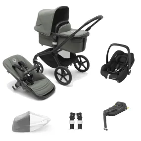 Bugaboo Fox 5, Cabriofix i-Size and Base Travel System - Black/Forest Green/Forest Green