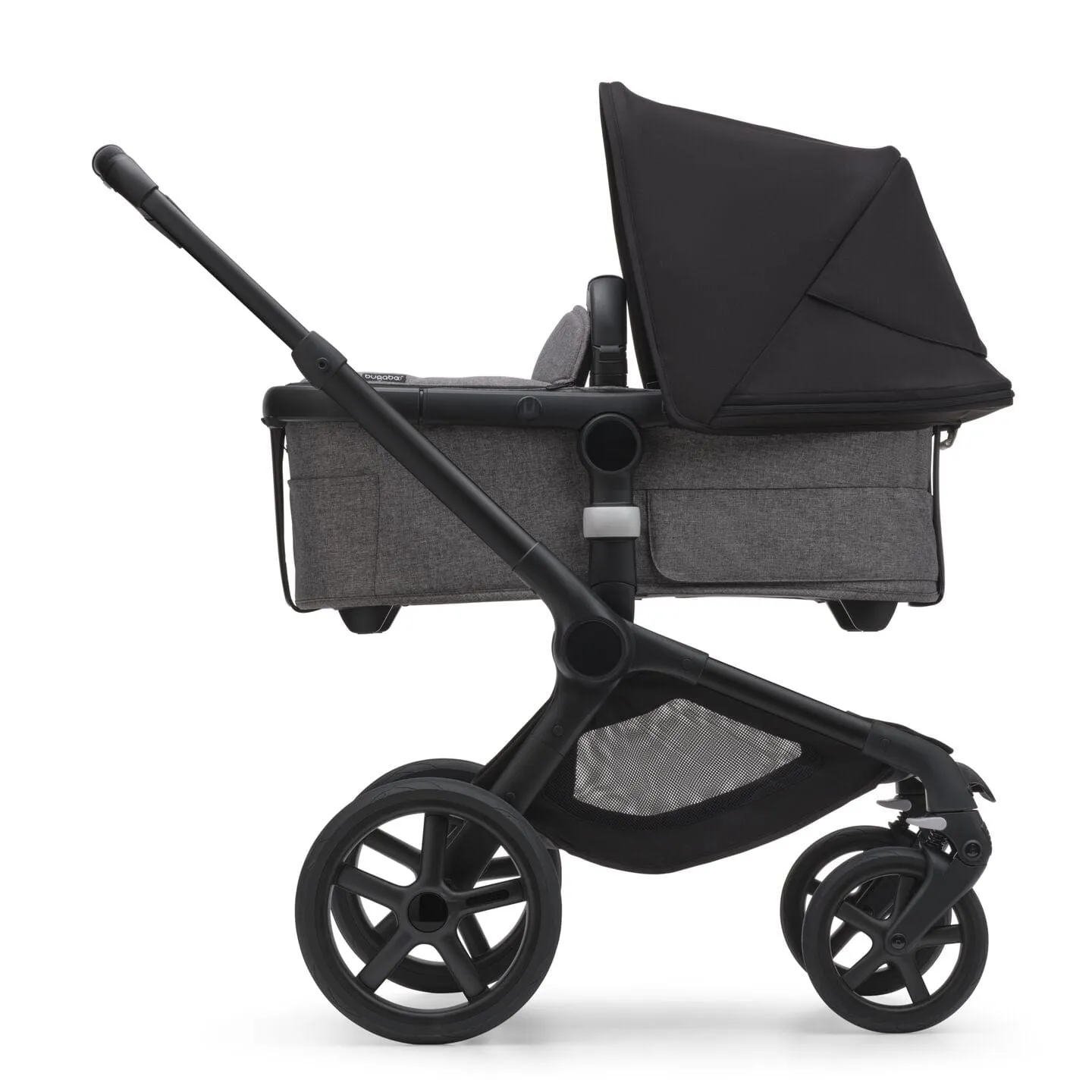 Bugaboo Fox 5, Cabriofix i-Size and Base Travel System - Black/Grey Melange/Midnight Black