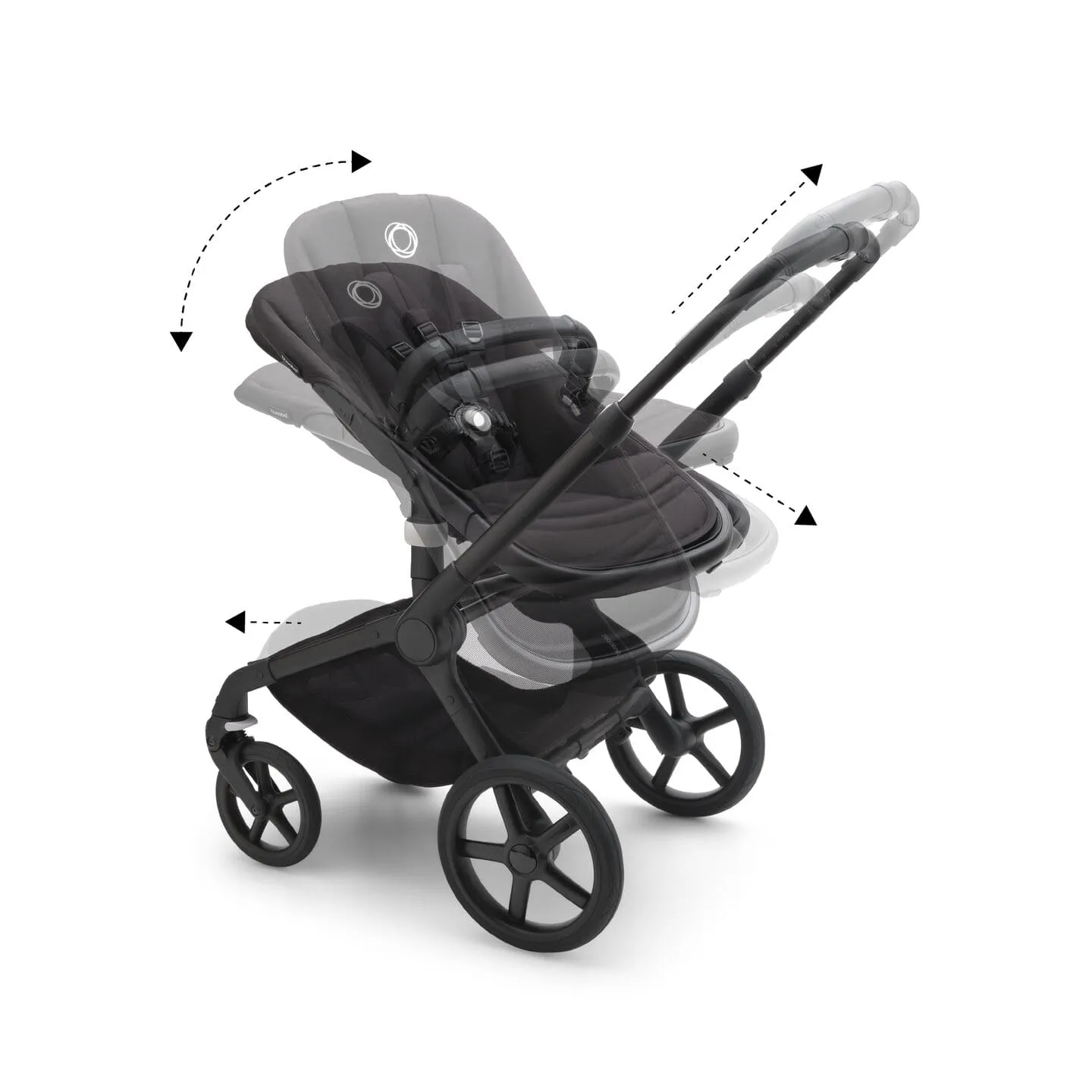 Bugaboo Fox 5, Cabriofix i-Size and Base Travel System - Black/Midnight Black/Midnight Black