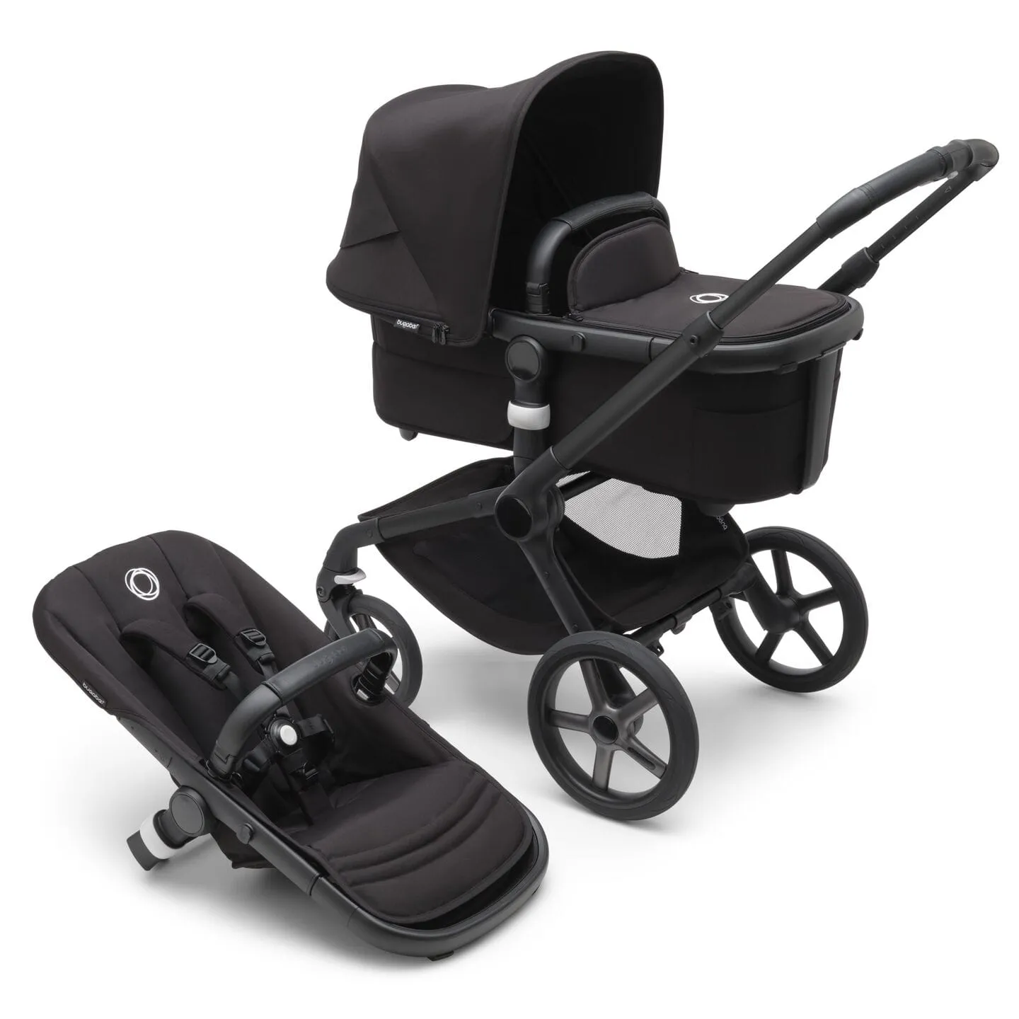 Bugaboo Fox 5, Cabriofix i-Size and Base Travel System - Black/Midnight Black/Midnight Black