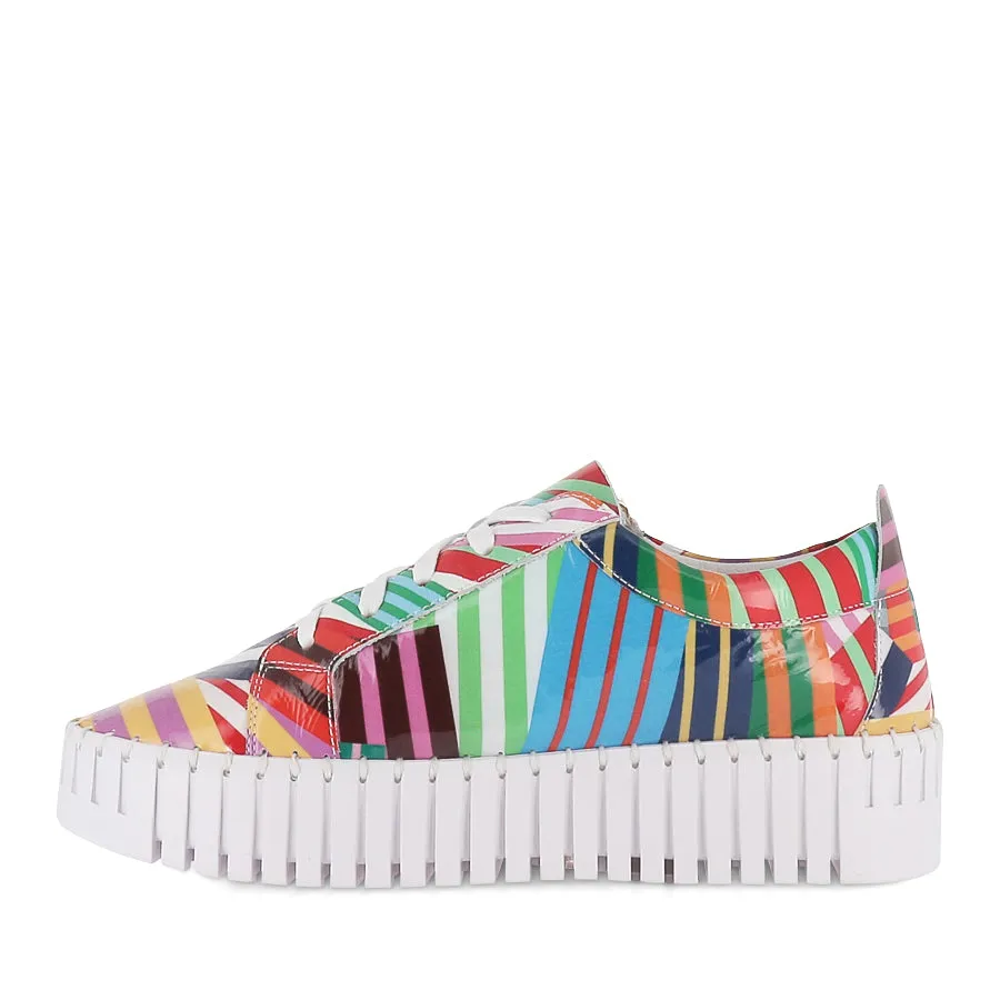 BUMP - WHITE STRIPE MULTI PATENT