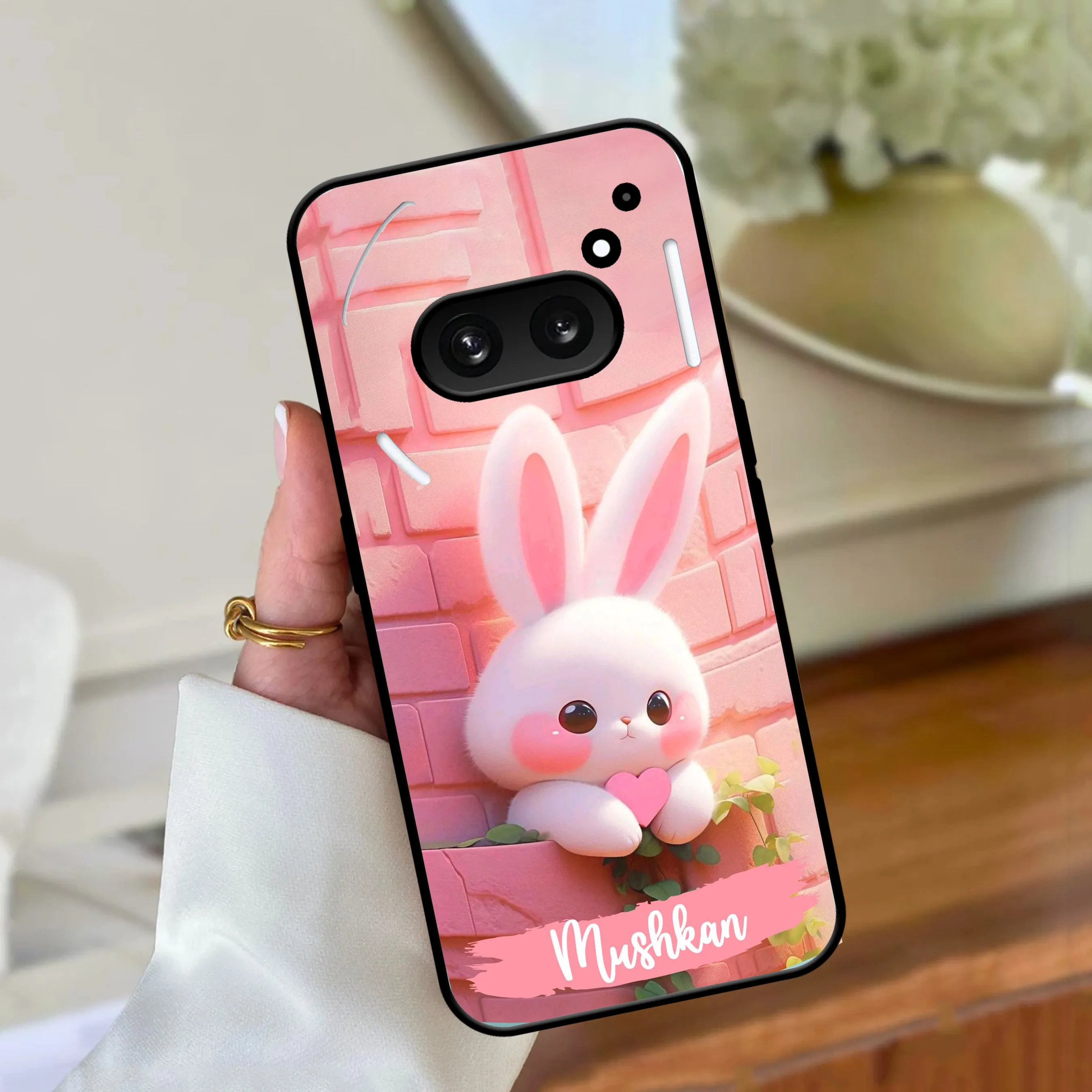 Bunny Glossy Metal Case Cover For Nothing