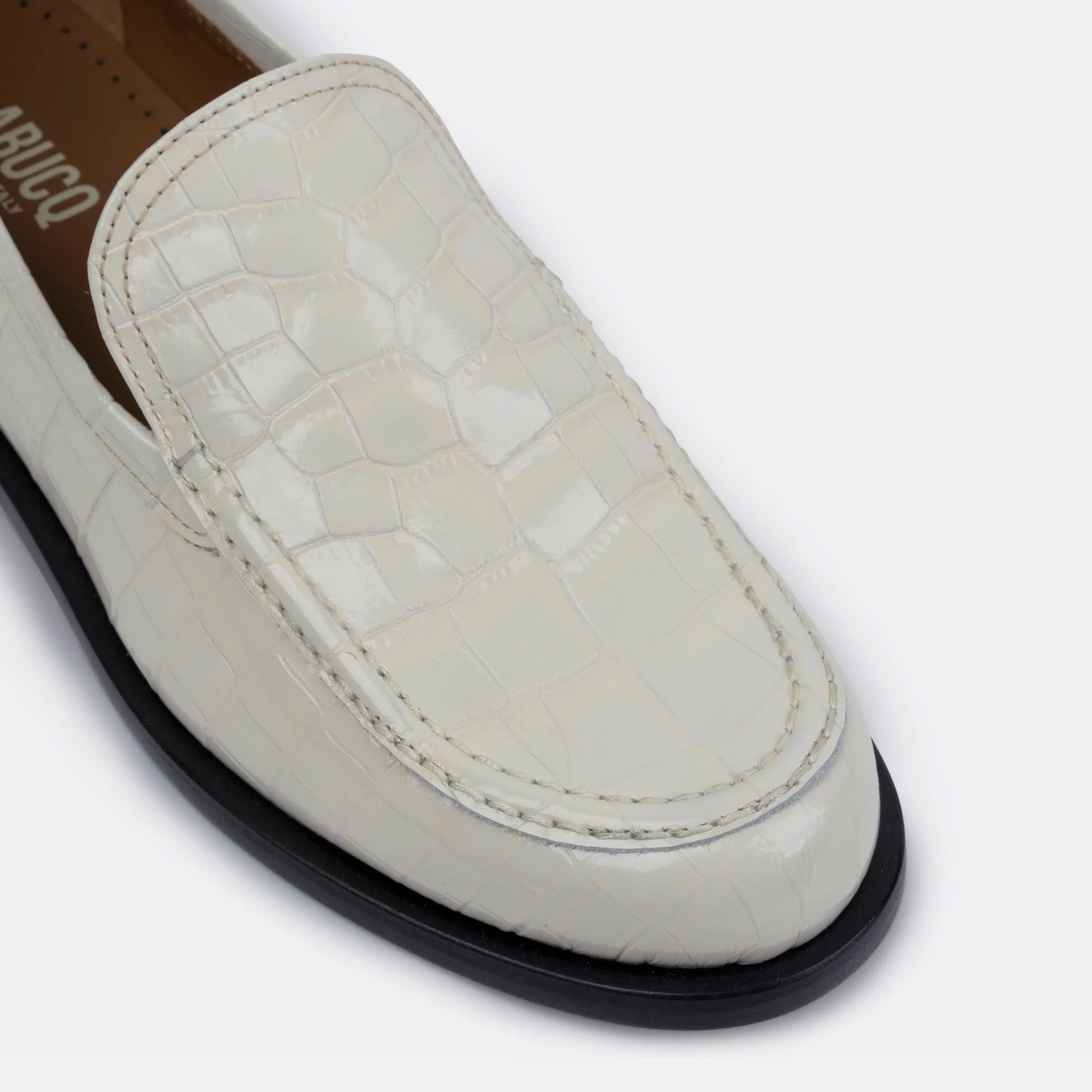 College Loafer Ivory Crocco