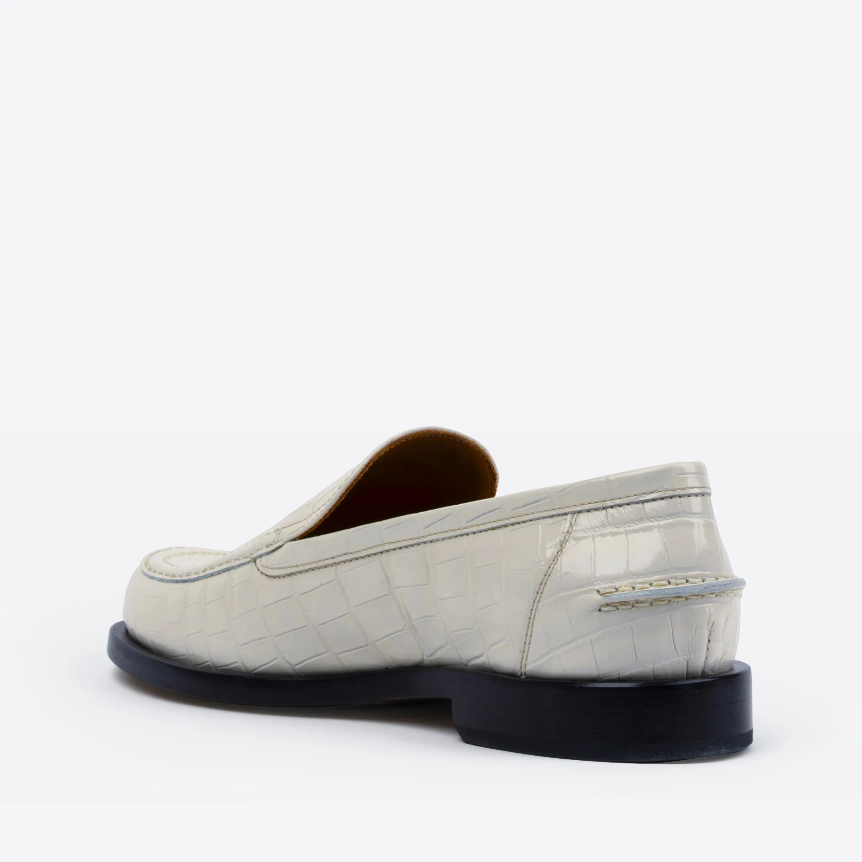 College Loafer Ivory Crocco