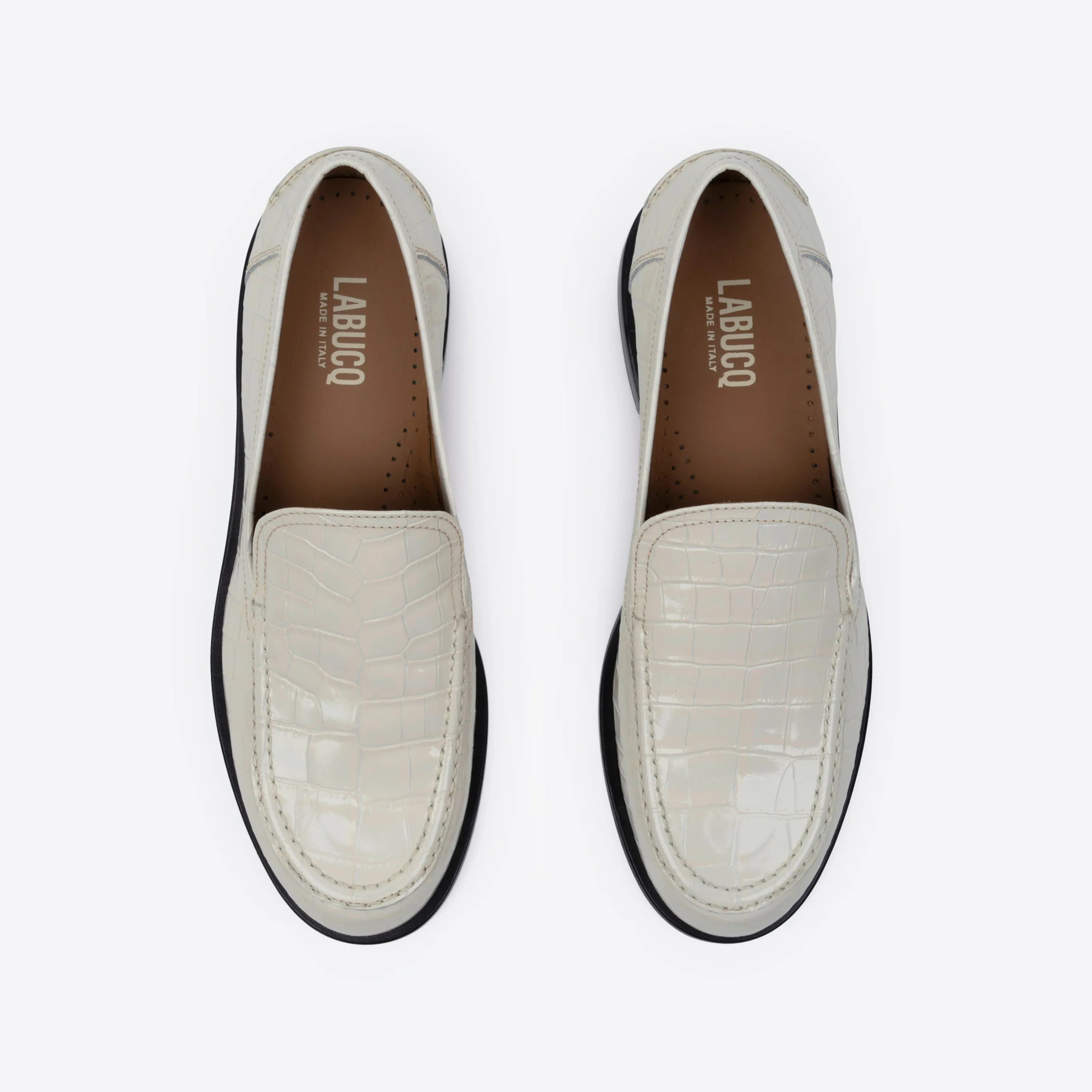 College Loafer Ivory Crocco