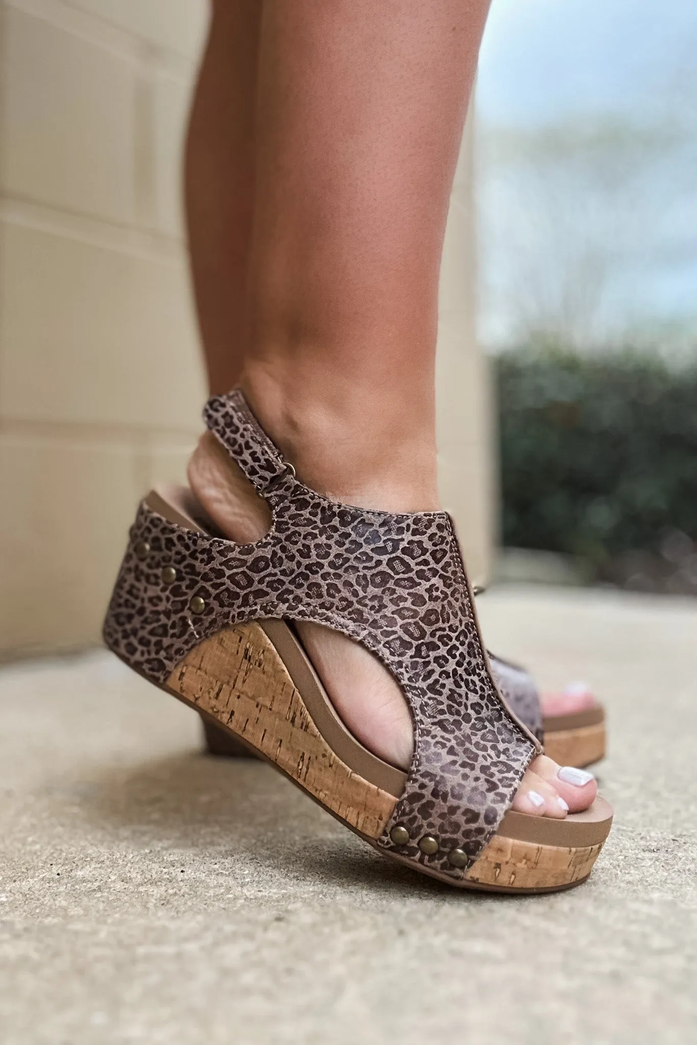 Corkys: Carley Wedge- Small Leopard