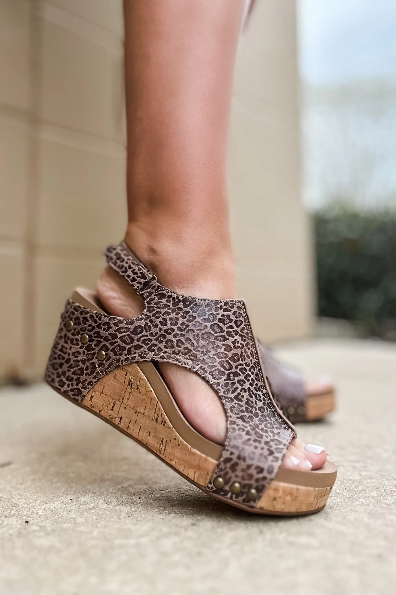 Corkys: Carley Wedge- Small Leopard