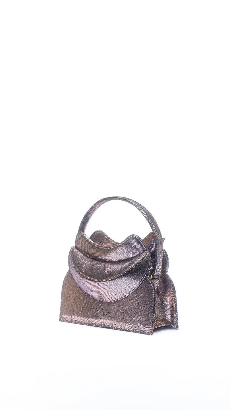 Dada Pedon Luna Metallic Charm Zipper Micro tote bag