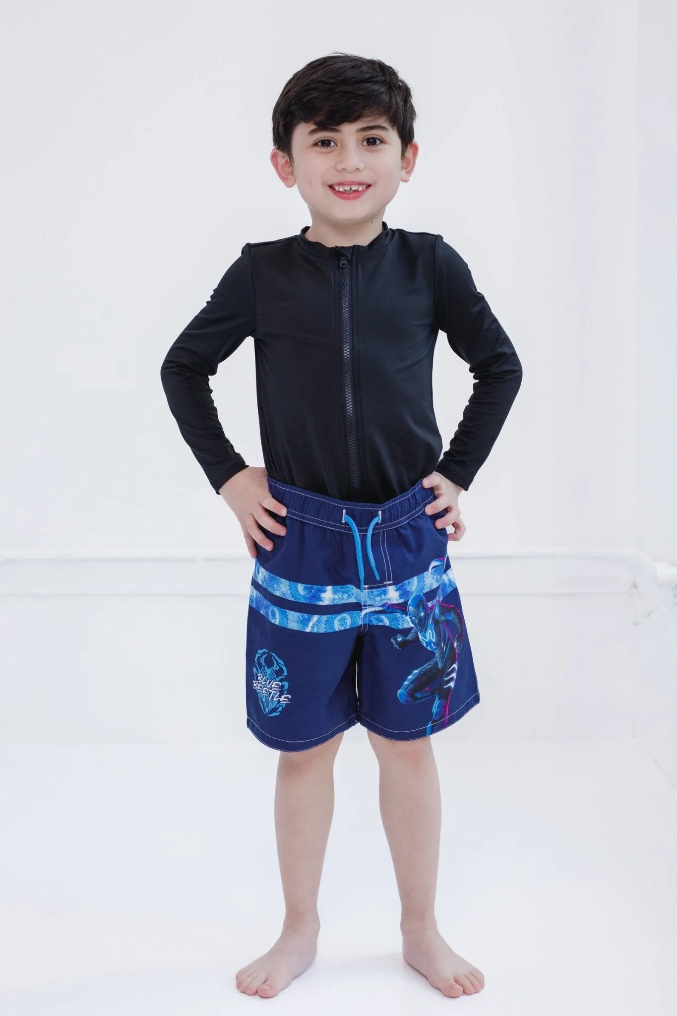 DC Comics Blue Beetle UPF 50  Swim Trunks Bathing Suit