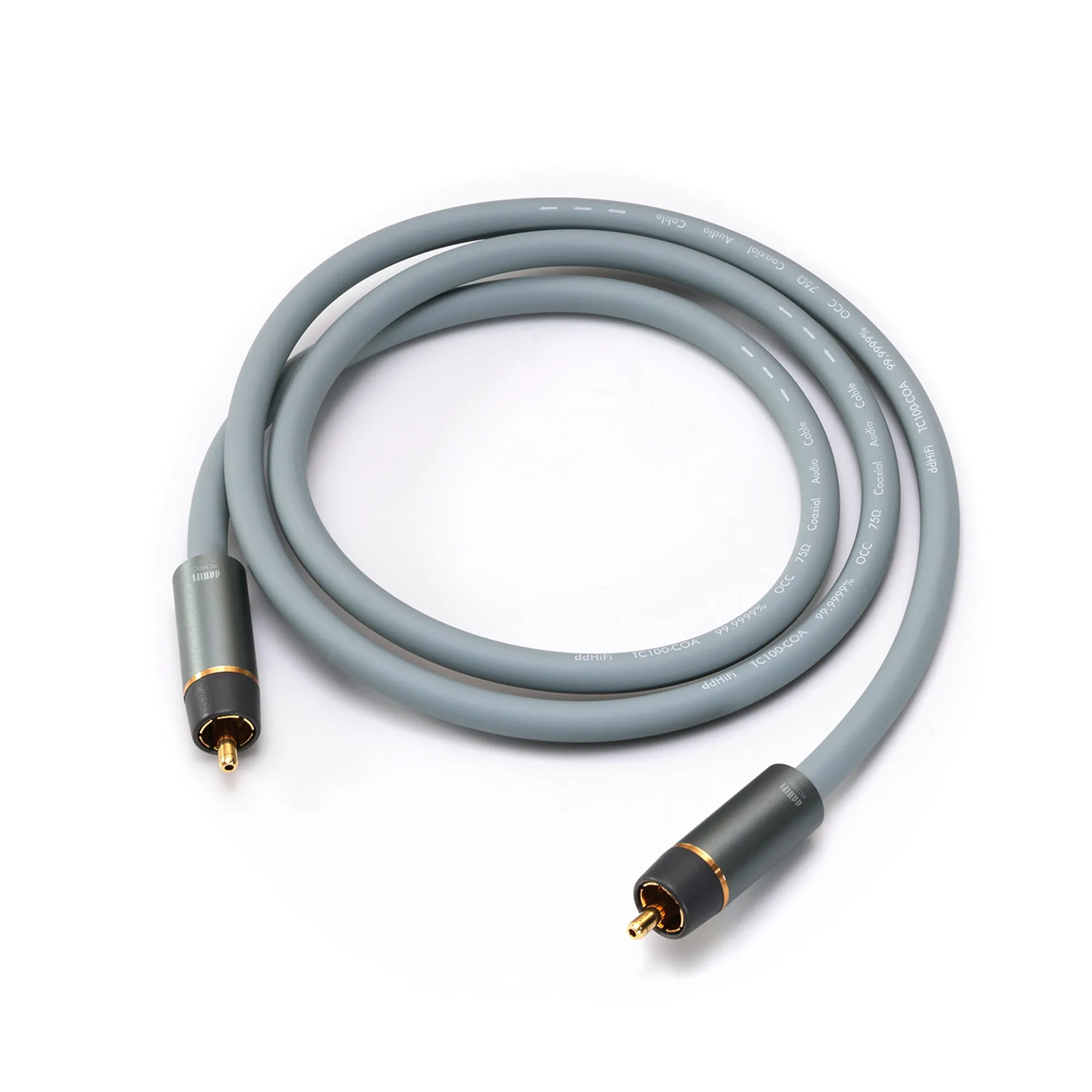 ddHiFi RC100C RCA Plug OCC Copper Coaxial Cable