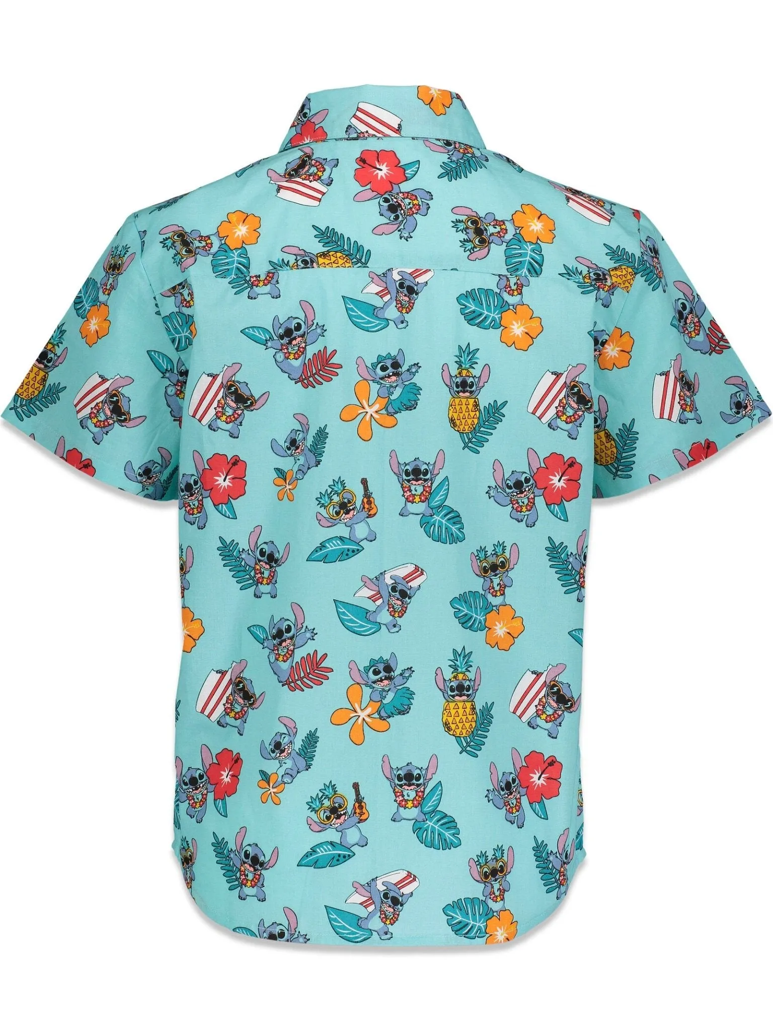 Disney Lilo & Stitch Hawaiian Button Down Dress Shirt