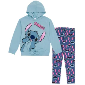 Disney Lilo & Stitch Stitch Pullover Fleece Hoodie and Leggings Outfit Set