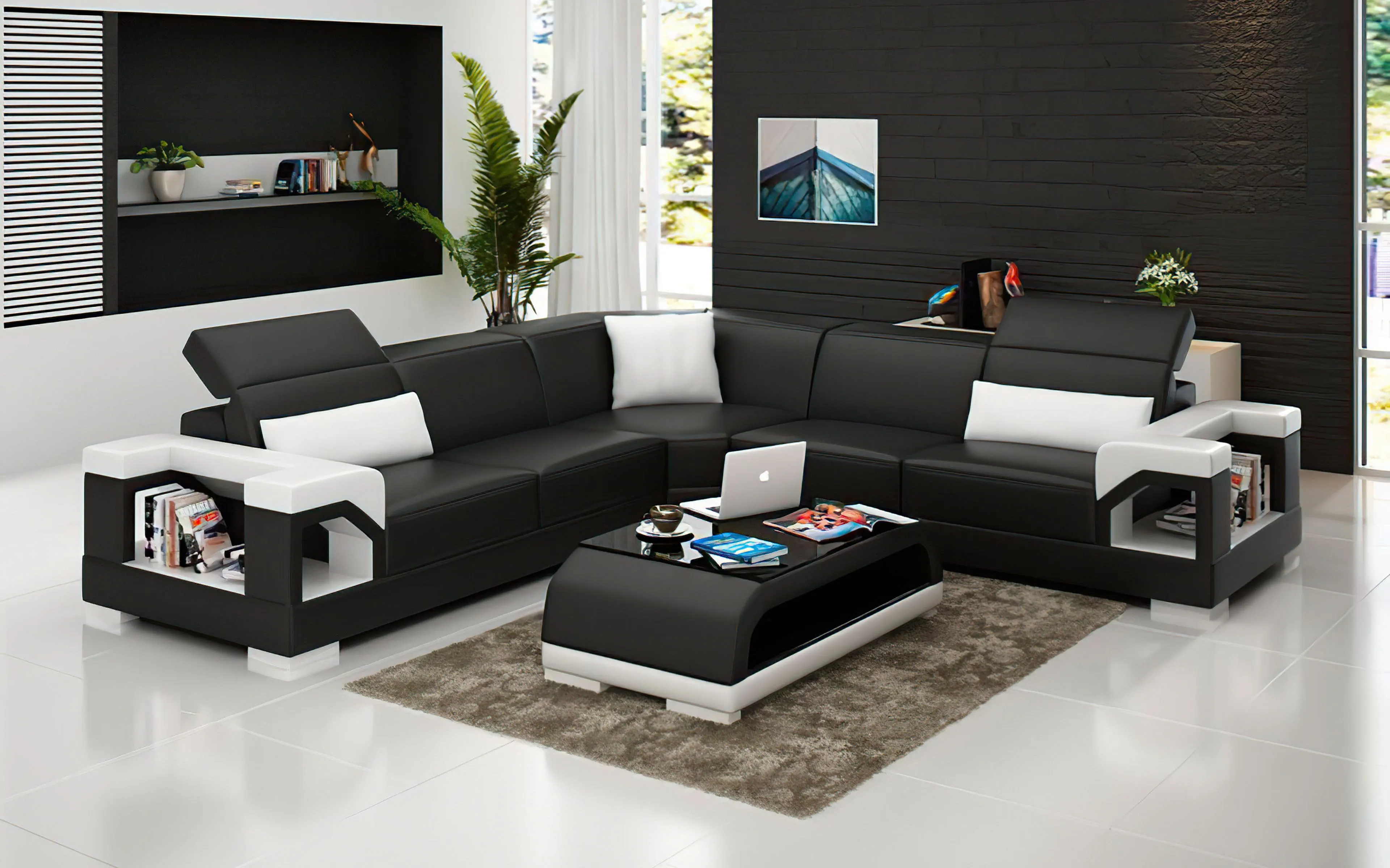 Edwin Modern Leather Sectional