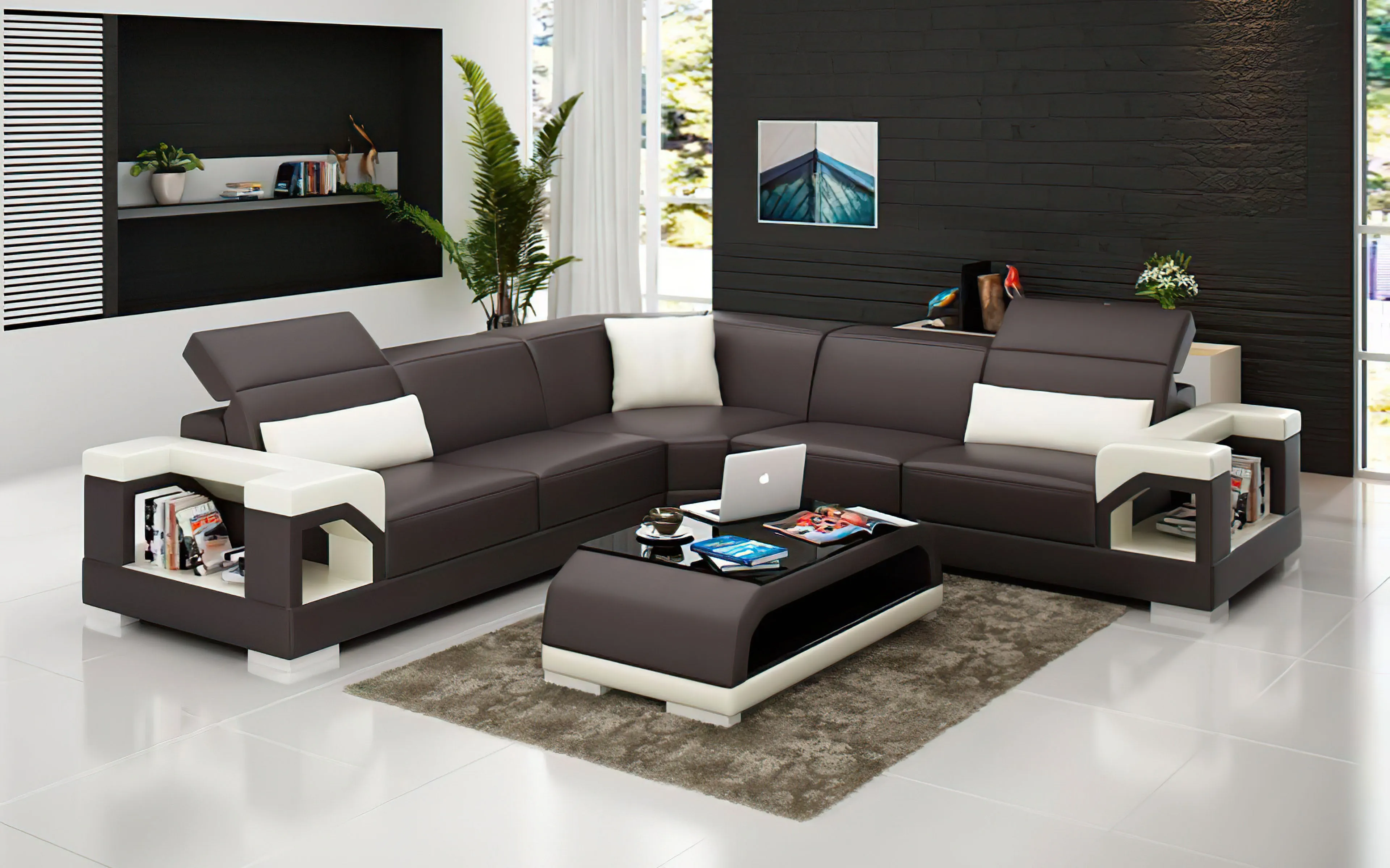 Edwin Modern Leather Sectional