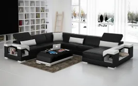 Edwin Modern U-Shape Leather Sectional