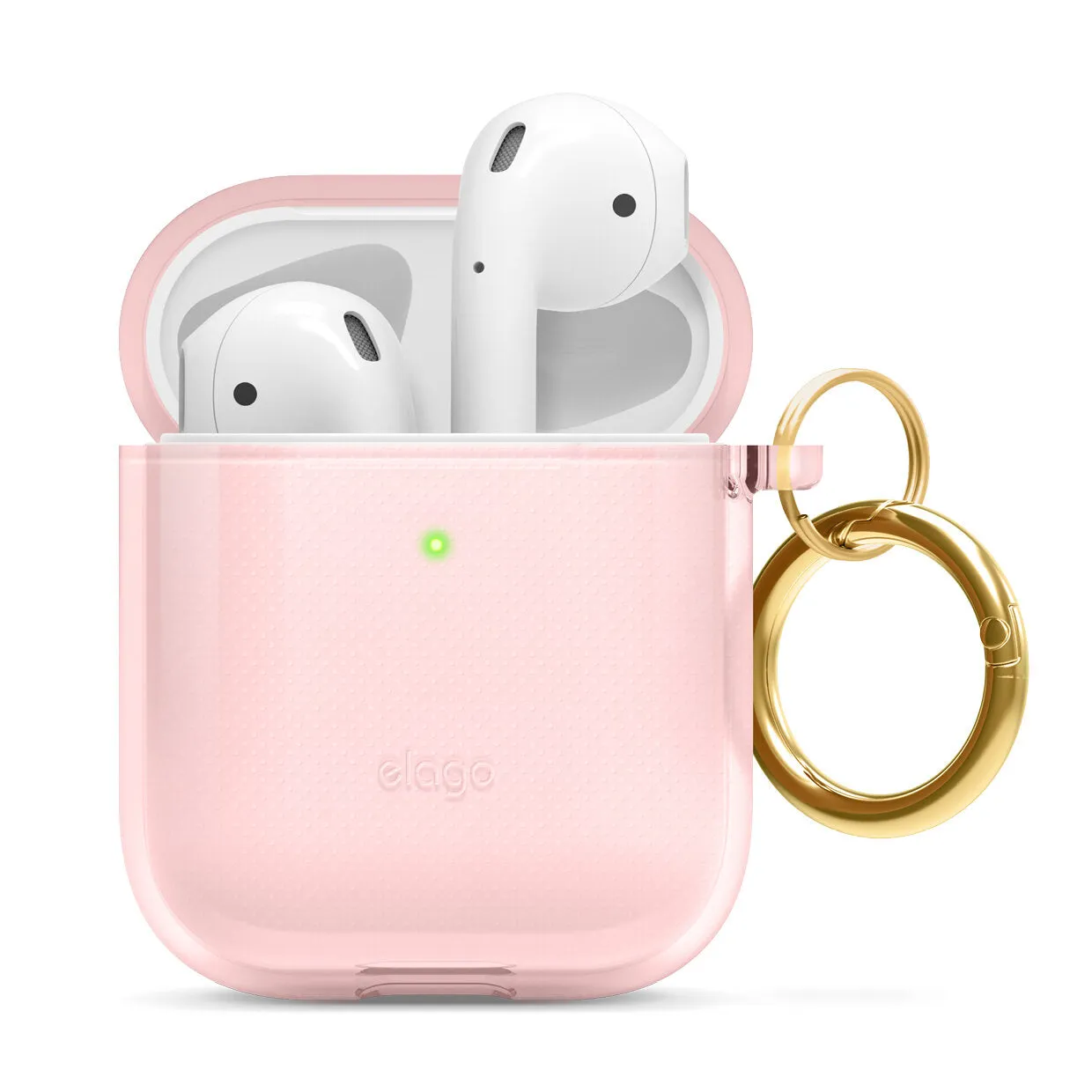 Elago Transparent Protective Case with Keychain for Apple Airpods 1 & 2