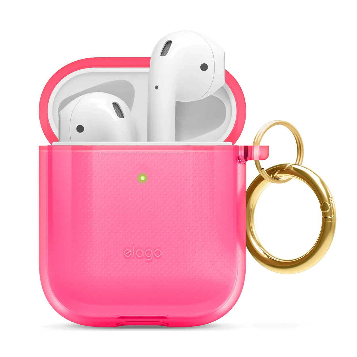 Elago Transparent Protective Case with Keychain for Apple Airpods 1 & 2