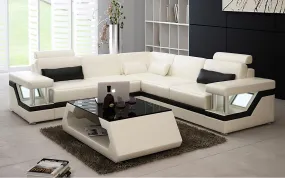 Emerson Modern Leather Sectional