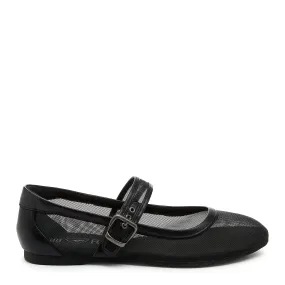 Emma Black Mesh Ballet Flat