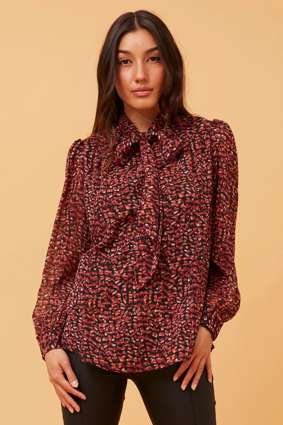 ERICA ABSTRACT PRINT BLOUSE