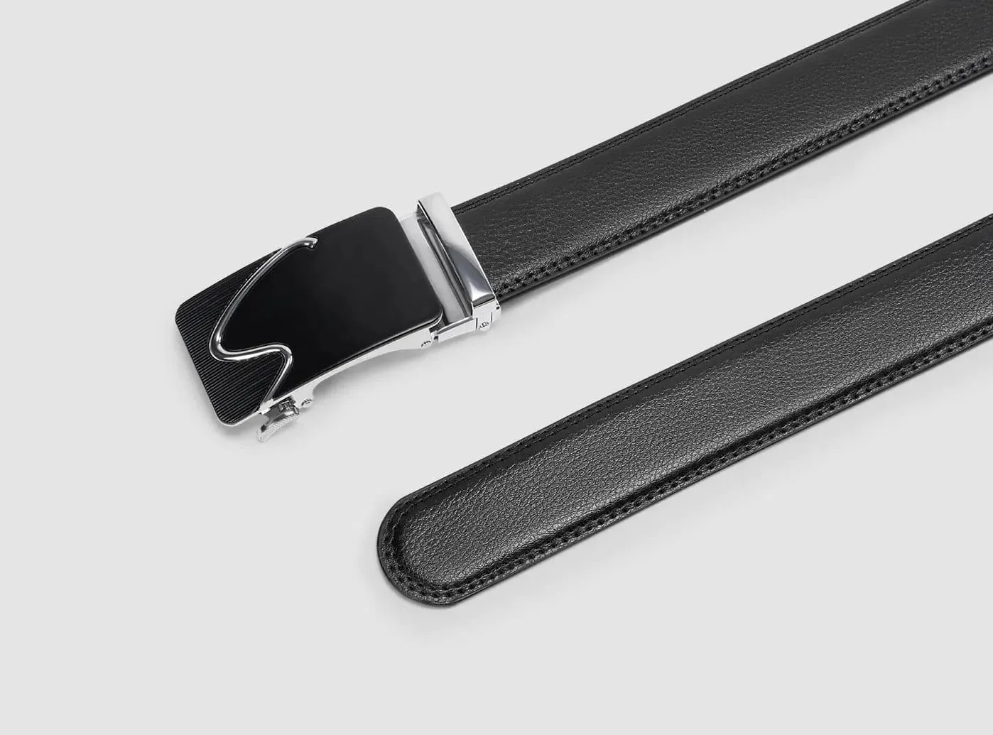 FitVille Big&Tall Leather Ratchet Dress Belt V2