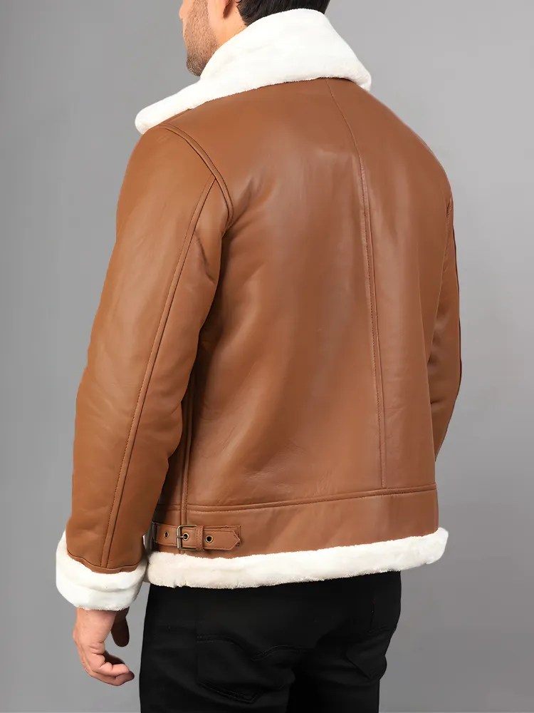 Francis B-3 Brown Leather Bomber Jacket