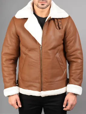 Francis B-3 Brown Leather Bomber Jacket