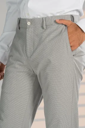 French Grey Houndstooth Pants