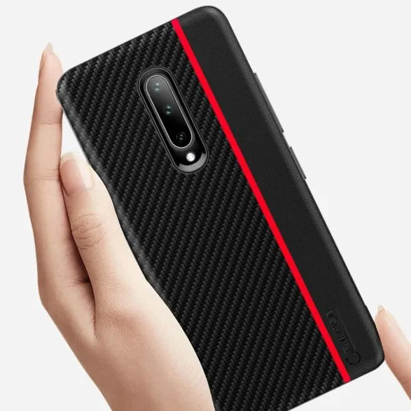 Frosted Carbon Fiber PU Leather Protective Case - OnePlus