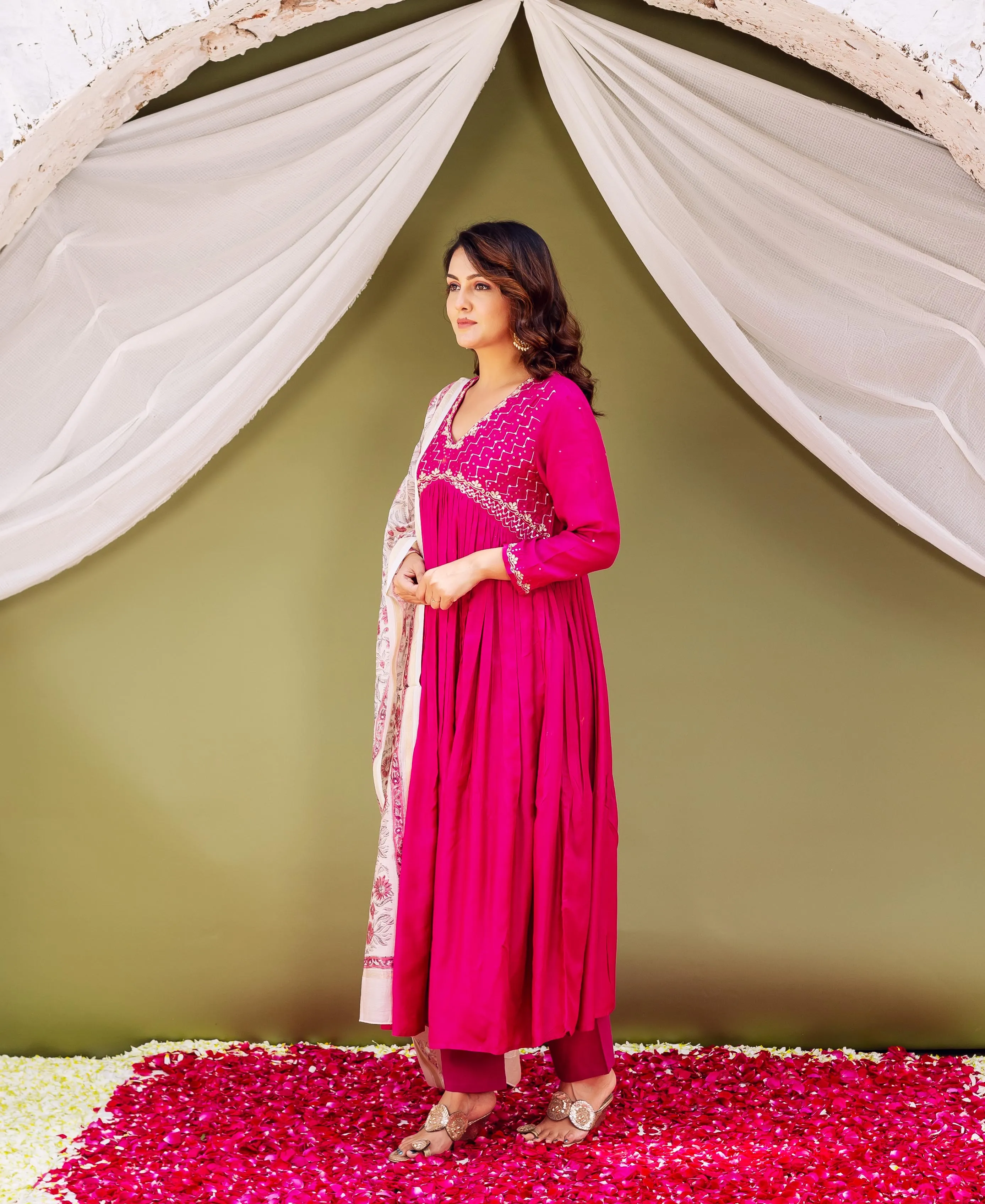 Fuchsia Bliss Long Kurta