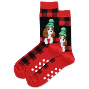 Fuzzy Spaniel Non Skid Socks