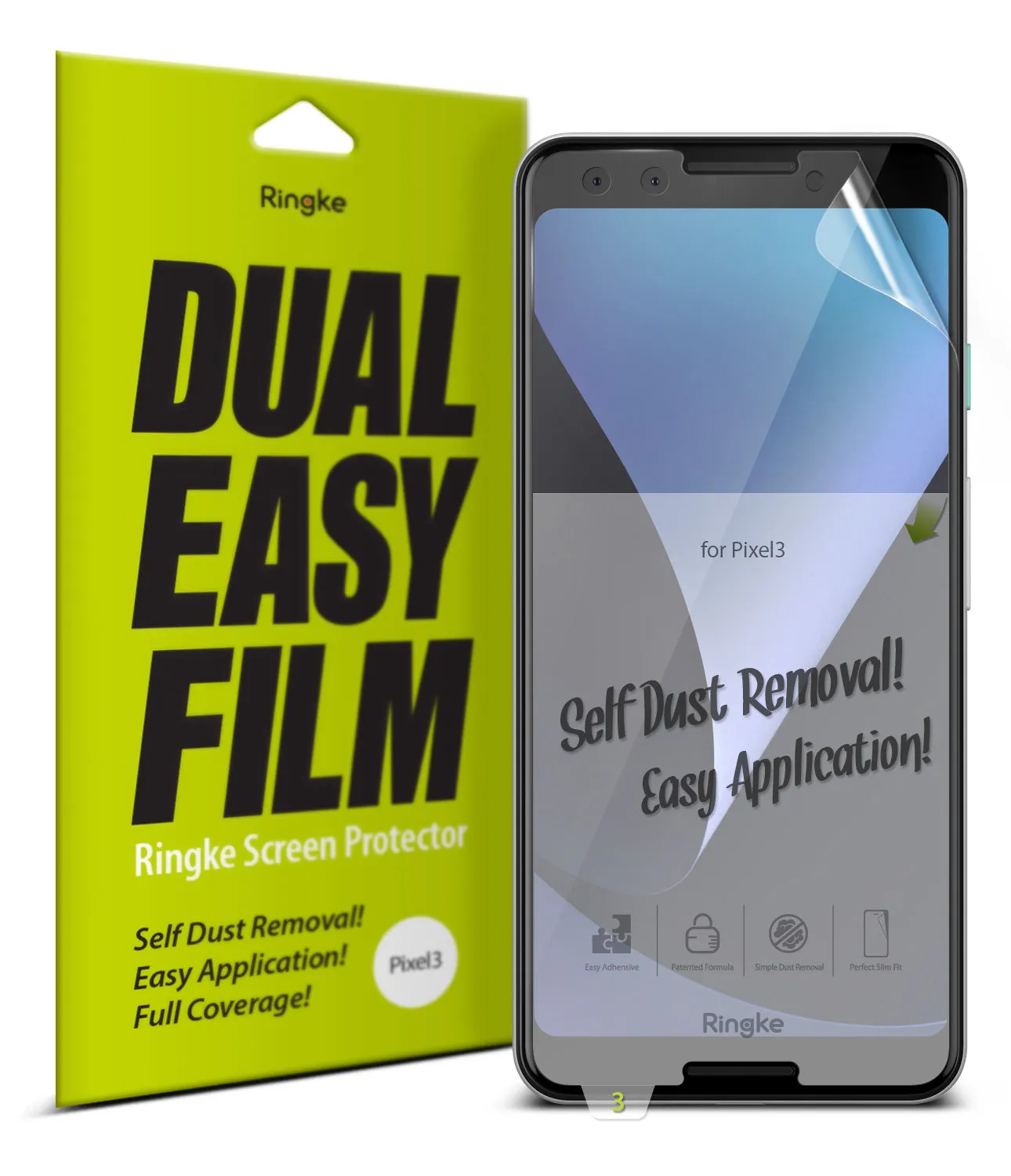 Google Pixel 3 Screen Protector | Dual Easy Film