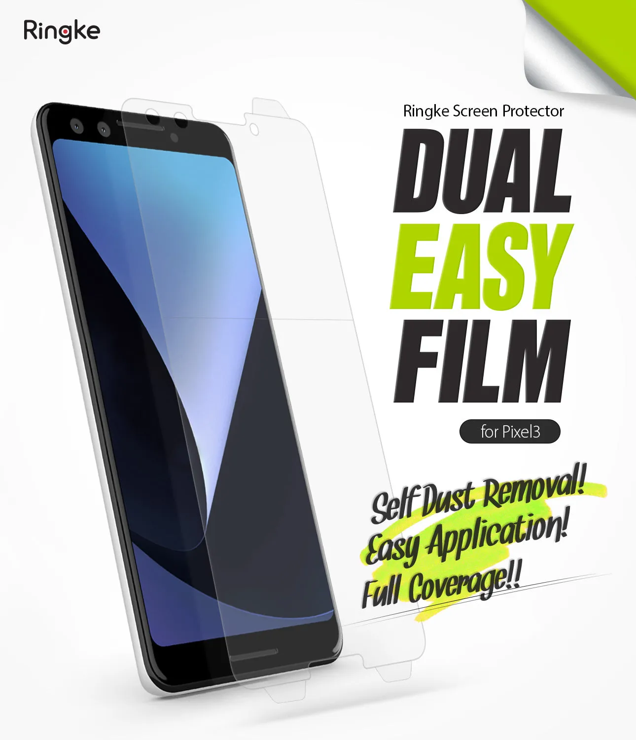 Google Pixel 3 Screen Protector | Dual Easy Film